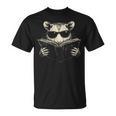 Opossum Reading Book Sunglasses Vintage Trash Panda T-Shirt