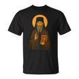 Orthodox Icon Of Seraphim Rose Holding The Holy Book T-Shirt