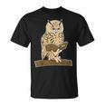 Owl Reading With Eye Glasses Book Student Teacher Bookworm For Men Women Kids T-Shirt