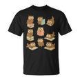 Owls Reading Books Owl Bird Lover T-Shirt