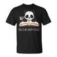 Panda Bear Books Reading Library Saying T-Shirt Panda Bear Books Reading Library Saying T-Shirt