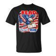 Patriotic Eagle Reading Book Read Blue Since 1776 T-Shirt Patriotic Eagle Reading Book Read Blue Since 1776 T-Shirt