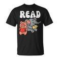 Pig Elephant Reading Cute Book Lover Bookworm Boys Girls Kid T-Shirt