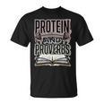 Protein And Proverbs Protein Workout Wisdom Book Lover Gym T-Shirt Protein And Proverbs Protein Workout Wisdom Book Lover Gym T-Shirt