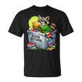 Raccoon At Library Book Return Librarian And Reader T-Shirt