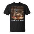 Raccoon I Live Here Now Book Lover Racoon Reading Book T-Shirt
