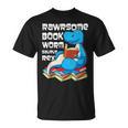 Rawrsome Bookworm Dinosaur T-Rex Book Reading Boys T-Shirt
