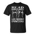 Read Banned Book Lover Skeleton Reading Librarian Halloween T-Shirt Read Banned Book Lover Skeleton Reading Librarian Halloween T-Shirt