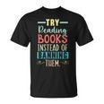 Read Banned Books Bookworm Book Lover Bibliophile T-Shirt
