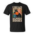 I Read Banned Books Cat Reader Bookworm T-Shirt