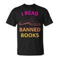 I Read Banned Books Pink-Yellow Literature Activist T-Shirt