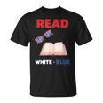 Read Blue Patriotic Book Lover Girls Independence T-Shirt