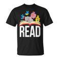 Read Book Cute School Teacher Librarian Elephant Pigeon T-Shirt
