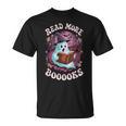 Read More Books Boo Ghost Halloween Reading Books Teacher T-Shirt