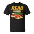 Read More Books Book Worm Library Nerds Librarian T-Shirt Read More Books Book Worm Library Nerds Librarian T-Shirt
