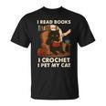 Read Books Crochet & Pet Lazy Cat Coffee T-Shirt