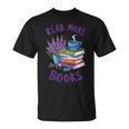 Read More Books Floral Book Reader Art Reading Lover Quote T-Shirt Read More Books Floral Book Reader Art Reading Lover Quote T-Shirt