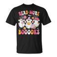 Read More Books Ghosts Reading Book Teacher Halloween T-Shirt