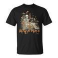 Read In Peace Skeleton Reading Book Halloween Bookish T-Shirt