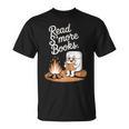 Read S'More Books Camping Outdoors Reading Campfire Smores T-Shirt