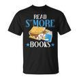 Read Smore Books Men Campfire Camping Camper T-Shirt Read Smore Books Men Campfire Camping Camper T-Shirt