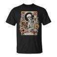 The Reader Tarot Card Skeleton Reading Book T-Shirt The Reader Tarot Card Skeleton Reading Book T-Shirt