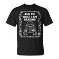 Reading Book Lover Bookish Floral Ask Me What I'm Reading T-Shirt