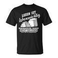 Reading Books Is Life Important Dinosaur Book T-Shirt