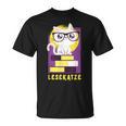 Reading Cat Cat Cat Reading Worm Books Cat Friend Gift For Men Women T-Shirt