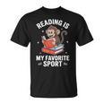 Reading Is My Favorite Sport Cute Monkey Reading Books T-Shirt Reading Is My Favorite Sport Cute Monkey Reading Books T-Shirt