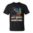 Reading Lover Easily Distracted By Dragons And Books Dragon T-Shirt