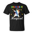 Reading Is Magical Book Lover Unicorn Student Teacher For Men Women Kids T-Shirt