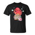 Reading Octopus Tea Coffee And Books Lover T-Shirt Reading Octopus Tea Coffee And Books Lover T-Shirt