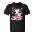 Readsalotl Axolotl Kawaii Anime Book Lover Reading T-Shirt