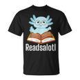 Readsalotl Axolotl Reading Cute Book Lover Bookworm T-Shirt