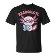 Readsolotl Axolotl Reading Book Bookworm Bookish Girls Kids T-Shirt Readsolotl Axolotl Reading Book Bookworm Bookish Girls Kids T-Shirt
