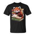 Red Panda Reading Book Animal Bookworm T-Shirt Red Panda Reading Book Animal Bookworm T-Shirt