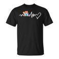 Red Panda Reading Book Heartbeat T-Shirt