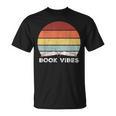 Retro Book Vibes Rainbow For Reading Lovers Vintage T-Shirt Retro Book Vibes Rainbow For Reading Lovers Vintage T-Shirt