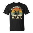 Retro Floral Homeschool Mama Wildflower Book Stack Aesthetic T-Shirt
