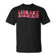 Retro Groovy Library Assistant Librarian Reader Books T-Shirt