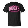 Retro Pink Coquette Bow Valentine Book Lover Varsity T-Shirt Retro Pink Coquette Bow Valentine Book Lover Varsity T-Shirt