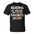 Retro Reading Is My Favorite Sport Football World Book Day T-Shirt