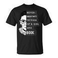 Ruth Bader Ginsburg Shirt Girl With A Book Political Resist T-Shirt Ruth Bader Ginsburg Shirt Girl With A Book Political Resist T-Shirt