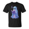 Scary Reading Book Lovers Halloween Costume Pastel Ghost T-Shirt