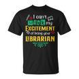 School Librarian Assistant Mask Book Reading Library T-Shirt