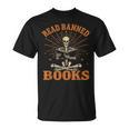 Skeleton Read Banned Books Gain Forbidden Knowledge T-Shirt
