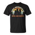 Slightly Distracted From Dogs And Books Retro Vintage T-Shirt
