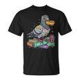 Smart Pigeon Sitting On Book Stack T-Shirt Smart Pigeon Sitting On Book Stack T-Shirt