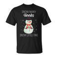 Snow Many Books Snow Little Time Christmas Bookworm Snowman T-Shirt Snow Many Books Snow Little Time Christmas Bookworm Snowman T-Shirt